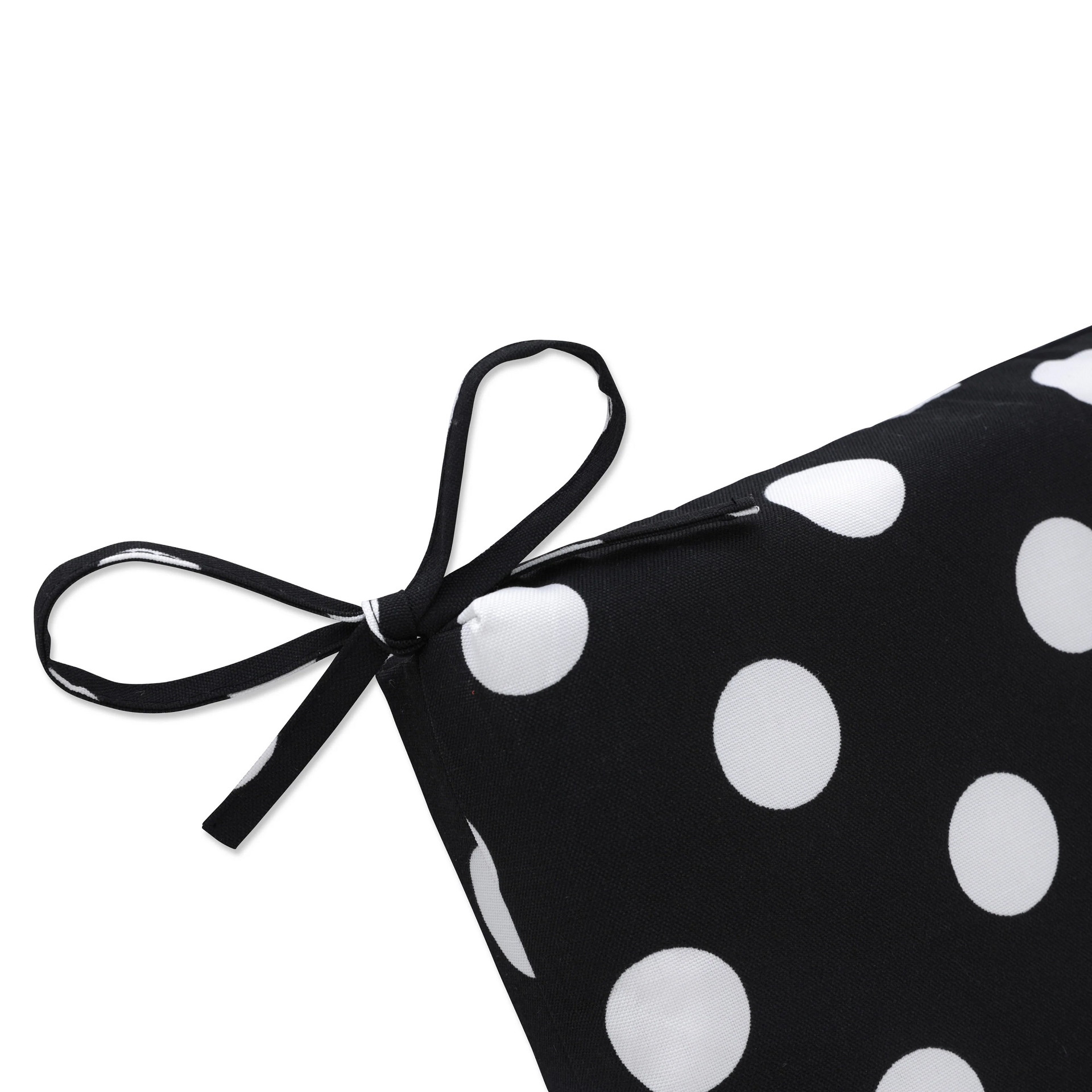 72.5" Black & White Polka Dot Outdoor Patio Furniture Chaise Lounge